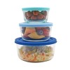 Glass Storage Bowls with Blue Lids - Magasins Hart | Hart Stores