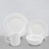 Palerme 16pc Dinner Set White Embossed - Magasins Hart | Hart Stores