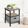 ATELIER DU NORD - 2-TIER SIDE TABLE WITH STORAGE DRAWER