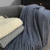 Simon Lightweight Cable Knit Throw with self fringe - Magasins Hart | Hart Stores