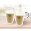 A Set of 2 Double Wall V shaped Glass Mugs - Magasins Hart | Hart Stores