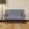 Gabriel - Tufted Faux Linen Loveseat in various colours - Magasins Hart | Hart Stores