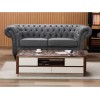 Grey Tufted Chesterfield - Magasins Hart | Hart Stores