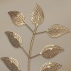 Framed Metal Wall Art | Textured Golden Leaves - Magasins Hart | Hart Stores