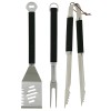 3-Piece Stainless Steel BBQ Tool Set