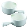 2 PCS ONION BOWL SET 18.5L*11W*6.2CMH WHITE