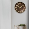 Clock 16in Wood Vintage Champagne