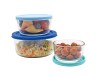 Glass Storage Bowls with Blue Lids - Magasins Hart | Hart Stores