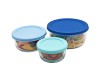 Glass Storage Bowls with Blue Lids - Magasins Hart | Hart Stores