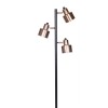 Floor Lamp 3 Head Emma Black & Gold