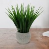 Grass Cement Diamond Pot White Grey 30x30