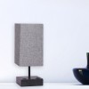 Table Lamp Black & Grey Shade USB