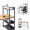 Alaska - Computer Desk with Metal Shelves (in-store pickup only) - Magasins Hart | Hart Stores