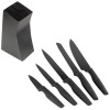 6-Piece Black Knife Set - Magasins Hart | Hart Stores