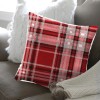 Christophe Plaid Fleece Reverse to Sherpa Cushion 18x18 - Magasins Hart | Hart Stores