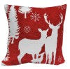 Deer Family Chenille Jacquard Cushion - Magasins Hart | Hart Stores