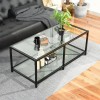 Justin - Rectangular Glass Coffee Table (in-store pickup only) - Magasins Hart | Hart Stores