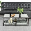 Justin - Rectangular Glass Coffee Table (in-store pickup only) - Magasins Hart | Hart Stores