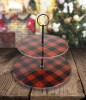 2-Tier Cake Stand - Buffalo Plaid Print - Magasins Hart | Hart Stores