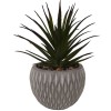 Lauren Taylor - Artificial Succulents in round Grey Cement Pots