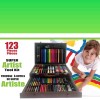 123pcs Art Paint Brushes&stationary Set 