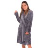 BATHROBE FLEECE 40IN LENGTH PRINTED & SOLID ASST