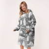 Oversize Hoodie Polar Bear 40 Length Microfleece