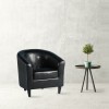 Accent Tub Chair Black Pu 76x68x78cm