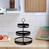 Wire 3 Tier Basket Black 32x32x43