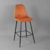 44X53X112CM BURNT ORANGE BAR-STOOL W/BLA