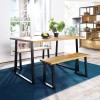 Dining Table Cauly 3pc Set Table & 2 Benches