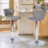 Arn - Bar Stool Deluxe Grey W/chrome Base 45x49x85