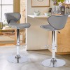 Arn -  Bar Stool Deluxe Grey W/chrome Base 45x49x85