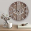 Clock 60cm Wood Antlers