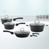 MASSIMO - Cookware Set 12 Pcs Black Rock Series