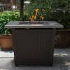 Outdoor Propane Firepit Brown Iron 70x70x61xcm