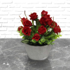 Fabric Flower Paper Pot 12*18
