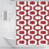 Shower Curtain 70x72 Retro Geo Microfiber