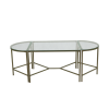 Demaio | 3-Piece Golden Oval Glass Coffee Table