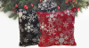GLITTER SNOWFLAKE CHENILLE CUSHION