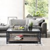 Atelier du Nord - Grain Glass Top Coffee Table W/metal Frame