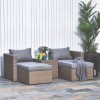 Sol Del Mare - 5pcs Black Outdoor Sofa Set