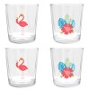 Set/4 Flamingo Glasses