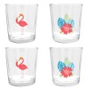  Set/4 Flamingo Glasses 