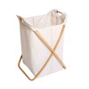 Lauren Taylor - LAUNDRY BASKET WITH BAMBOO-WHITE-40X30X24
