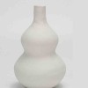 Lauren Taylor - White Ceramic Rippled Hourglass Bud Vase