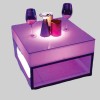 COFFEE TABLE LED 60X60X39CM W/REMOTE CONTROL