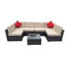 SOL DEL MARE - 7 PCS Sofa Set with Cushions