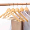 5PCS Set Wooden Hanger with Round Bar