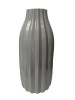 VASE GREY TEXTURED CERAMIC 14X14X31